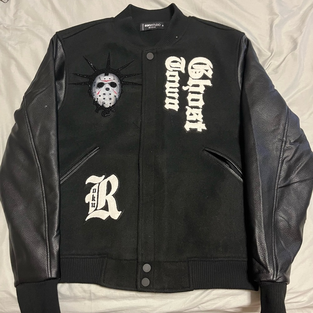 Jason x Statue of liberty varsity bomber jacket